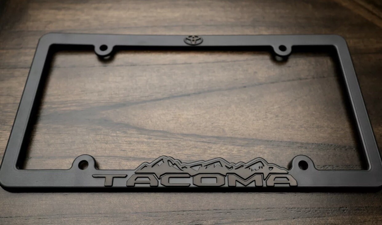 Fits Toyota-Tacoma-Custom-License-Plate-Frame-TRD-Offroad-Tacoma-BLACKOUT-taco