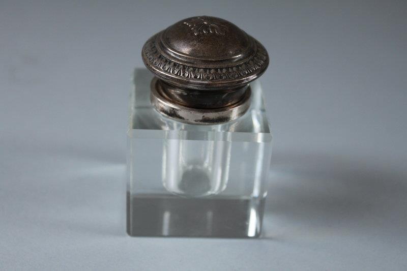 Striking Antique German silver Inkstand, 19th c.