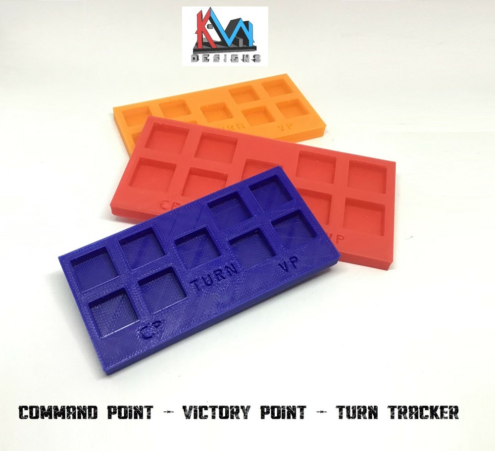 3D Printed- Command Point / Victory Point / Turn Tracker / Game Tracker