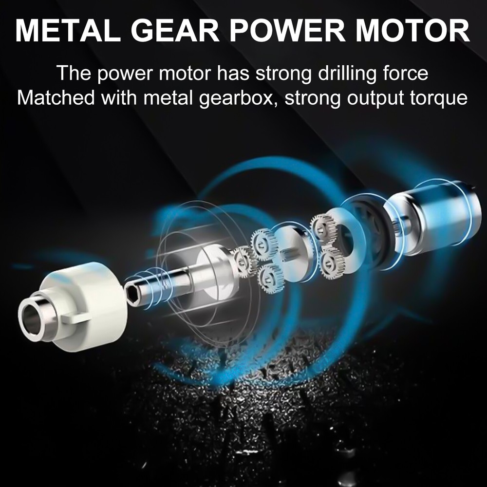 47pcs Electric Screwdriver Kit, Cordless Impact Drill Tool Screwdriver Bits Set