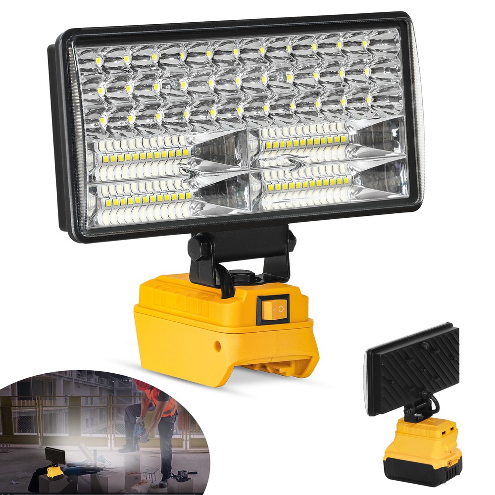 2PCS 90W Cordless Led Work Light For Dewalt 20V Battery,Flood Light Flashlight