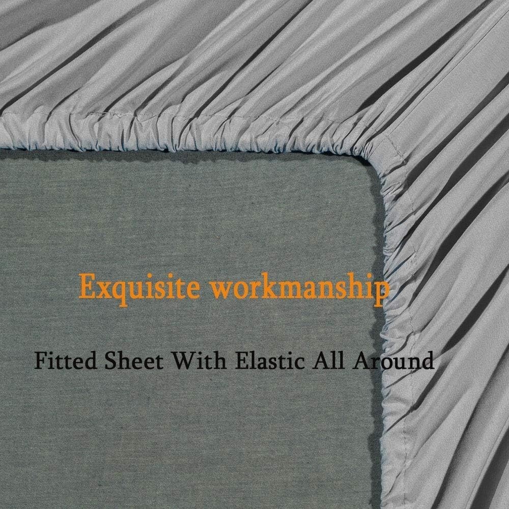 Deep Pocket King Bed Sheet Set - 1800 Thread Count Microfiber, Soft & Stylish