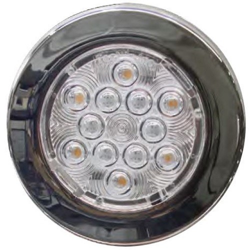 E06-MS0F-1 Silho-X 4" Round Warm White Light Diffuse Lens SS Trim Ring - 1EA