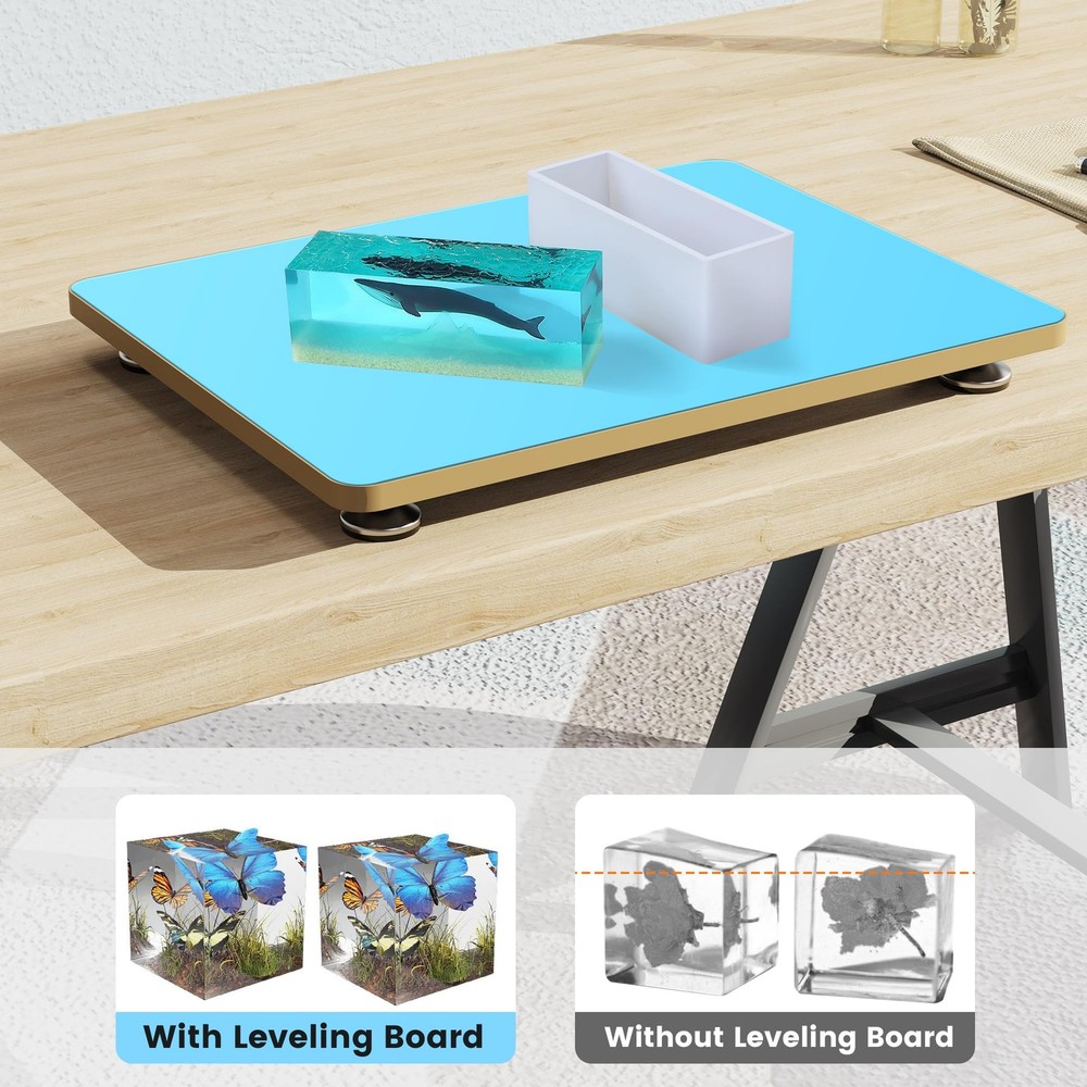 Leveling Table for Epoxy Resin, 16''x 12'' Adjustable Precision Leveling Plat...