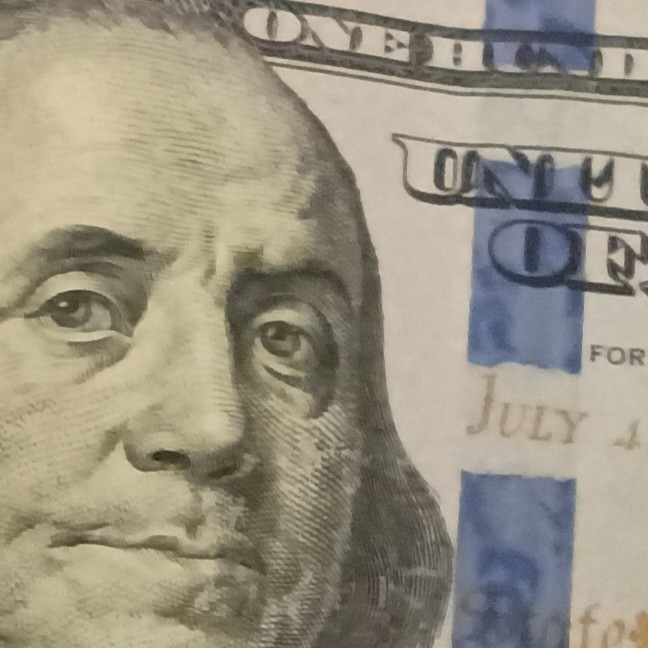 $100 US Error Note Partial Print Misalignment Paper Money Uncertified Ungraded