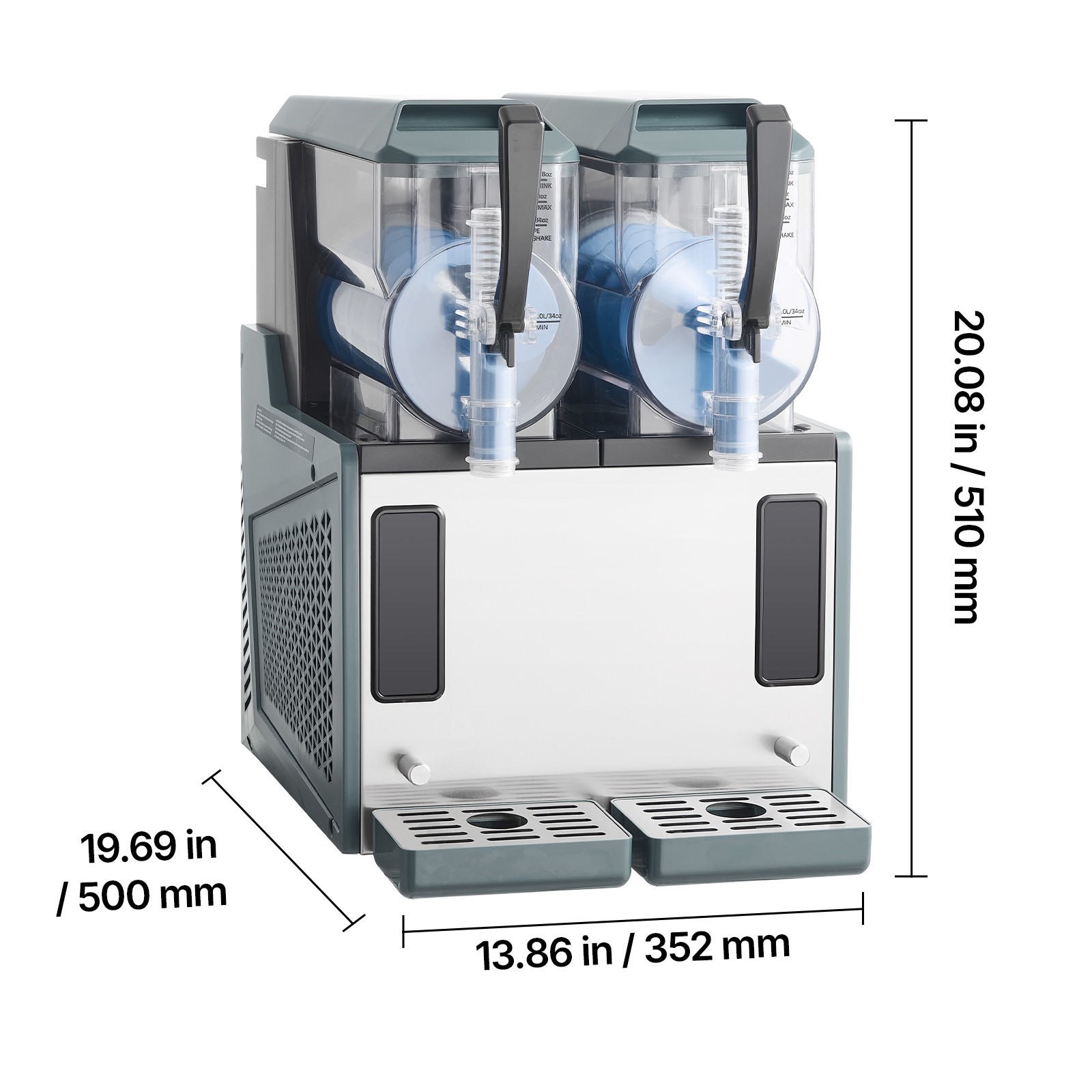 Uimoso Dual-Tank Frozen Drink Maker with 4L Capacity for Slushies and Beverages