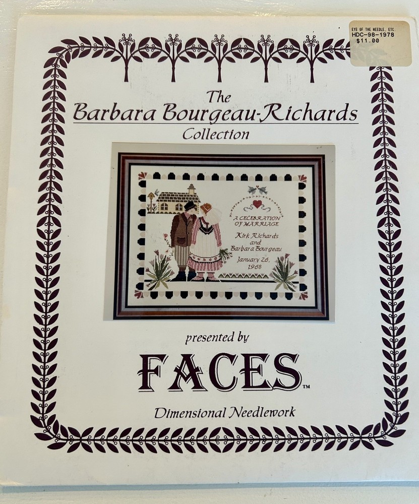 Barbara Bourgeau-Richards Faces Dimensional Needlework Patterns Lot 3
