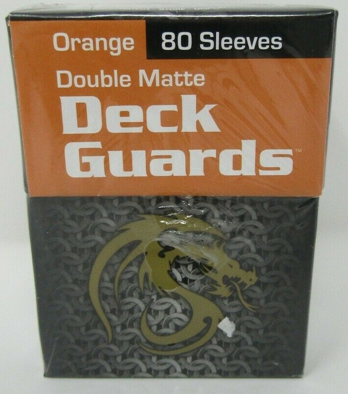 BCW Orange Double Matte Deck Guards 80 Gaming Card Sleeves