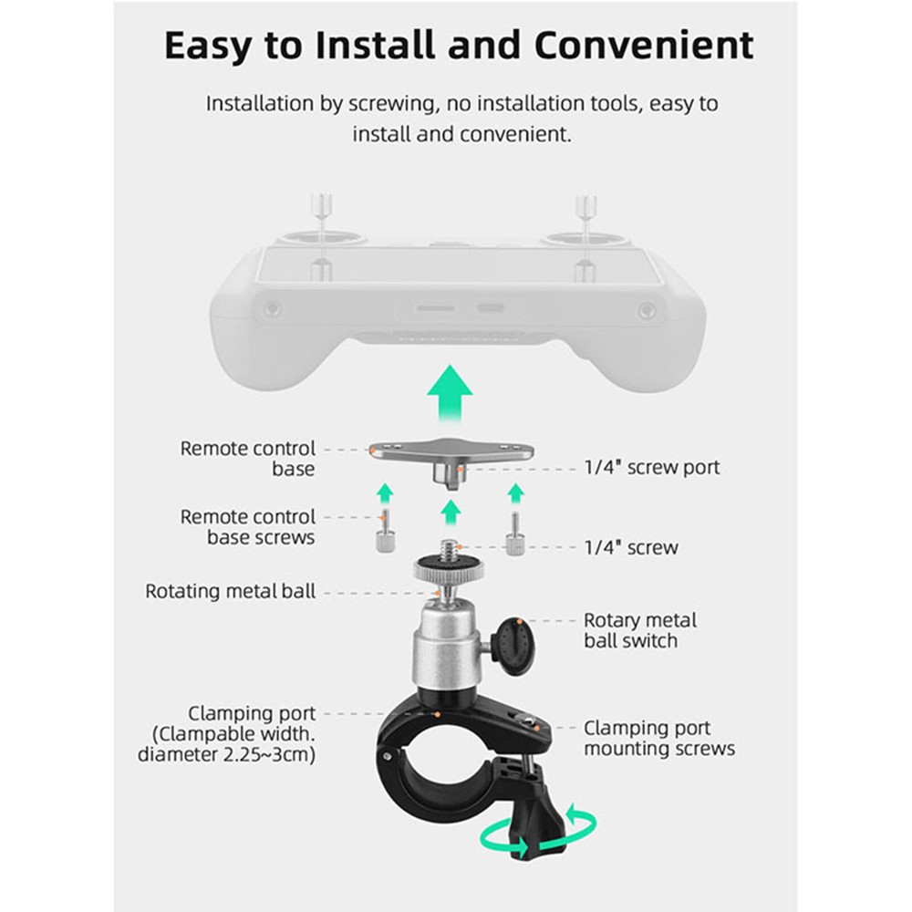Remote Control Riding Bracket Accessories For RC/RC 2 Remote Control with Screen