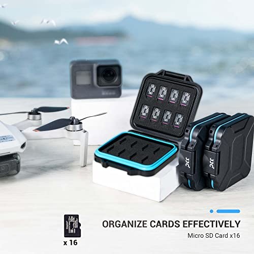 16 Slots Portable TF Micro SD Memory Card Case, Water For 16 Micro SD