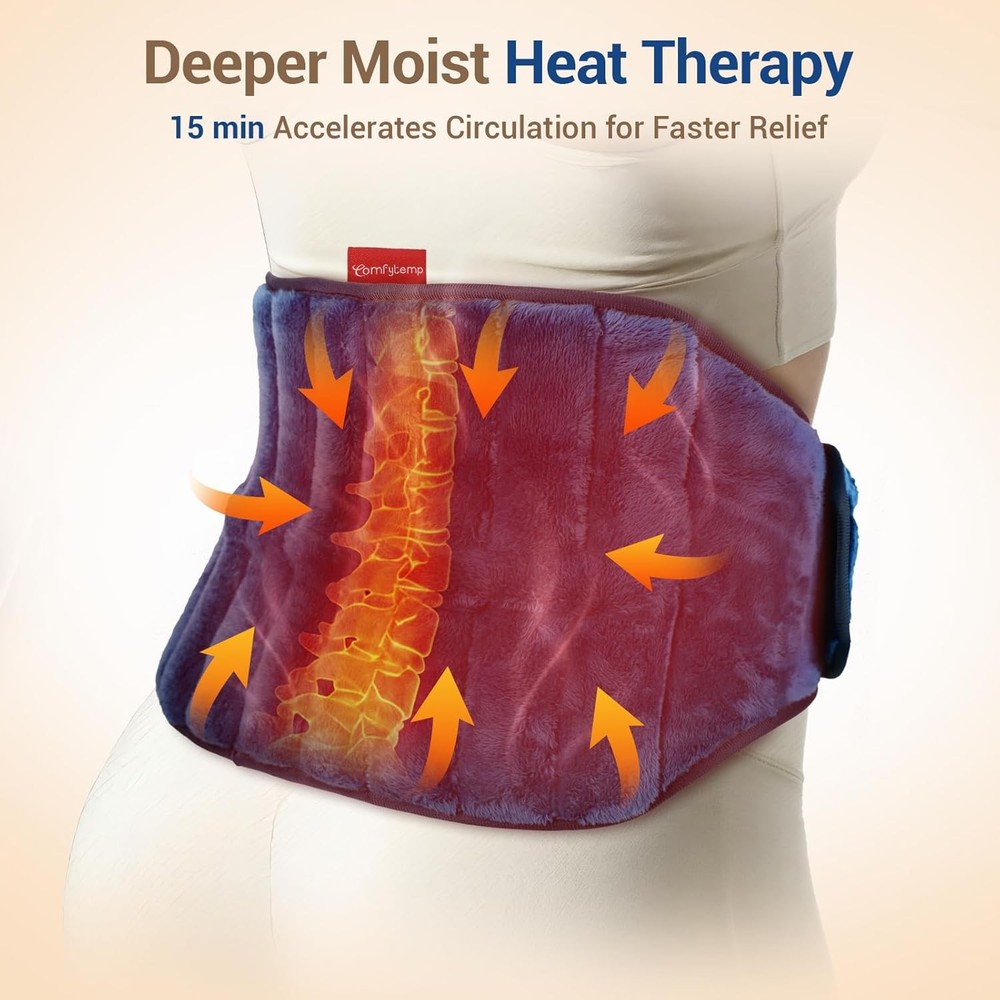Microwavable Moist Heating Pad Lower Back Pain Relief Sciatica Cramps