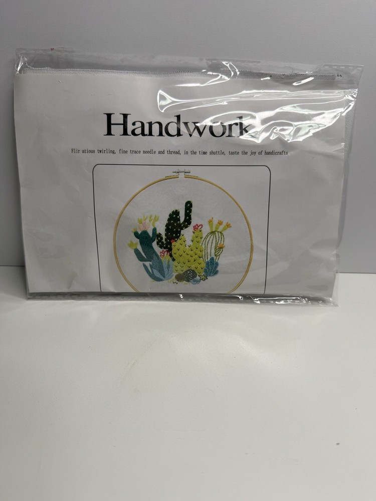 Complete cactus needlepoint Kit Does Not Include Embroidery Hoop Craft Project.