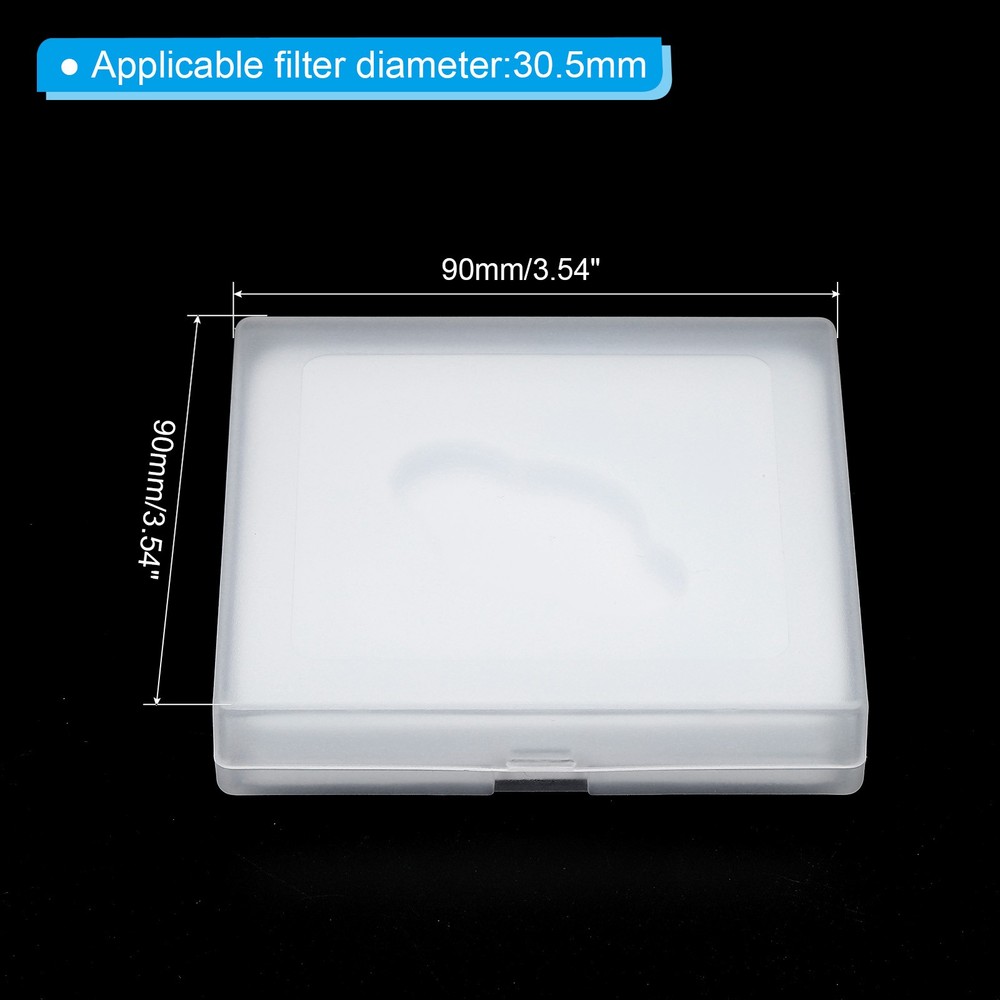 30.5mm Lens Filter Case,2pcs Camera Filter Case Portable Lens Filter Box Plastic