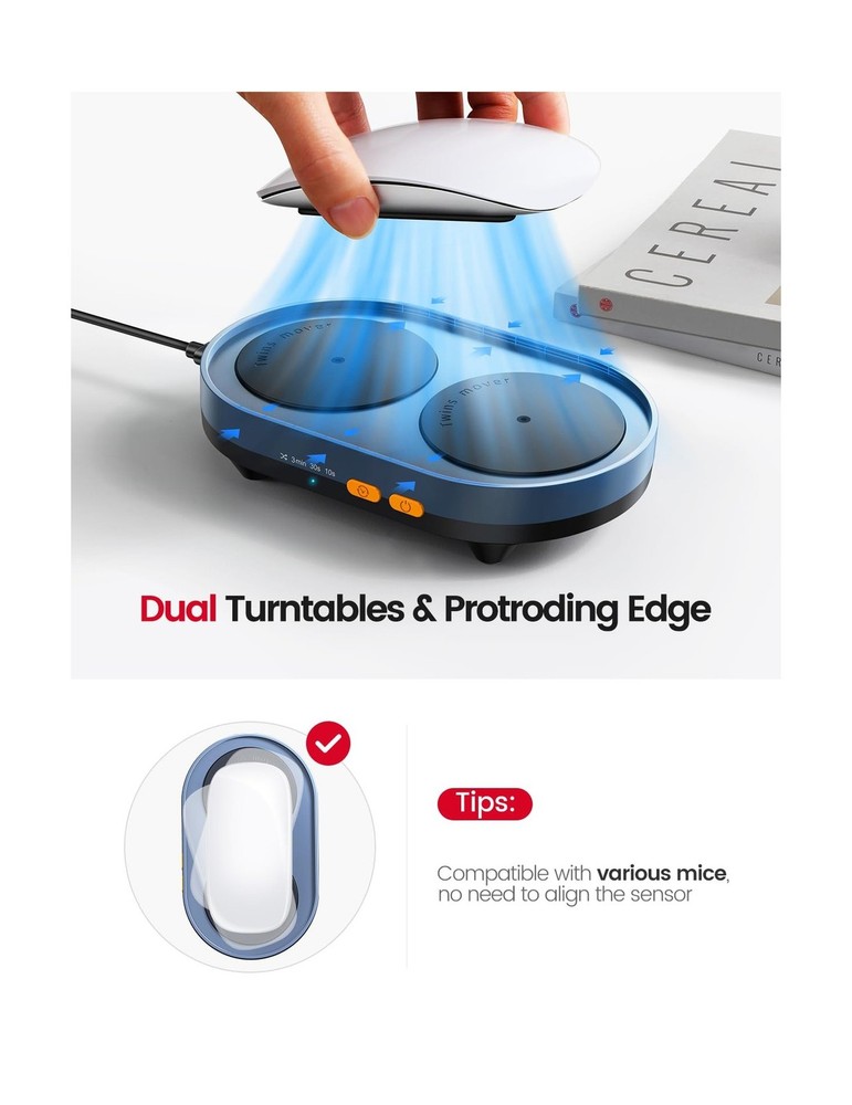 WFH PC Laptop Keep Awake Mouse Mover Mouse Jiggler with Adjustable Intervals