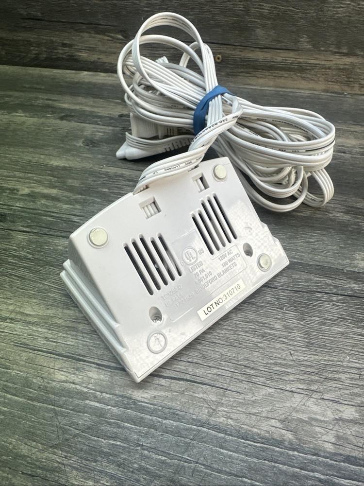Cannon Heated Bedding Controller TC12B0-D White 120V Auto-Off Replacement Cord