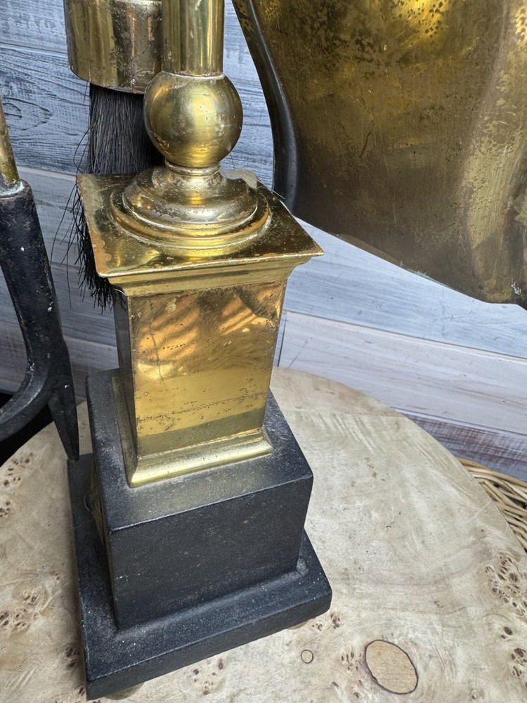 Vintage Brass American Eagle Fireplace Tools