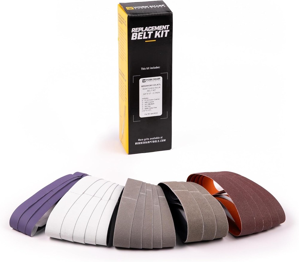 Abrasive Belt Kit 21 Grit Assorted Sharpening Belts for Knives Tools