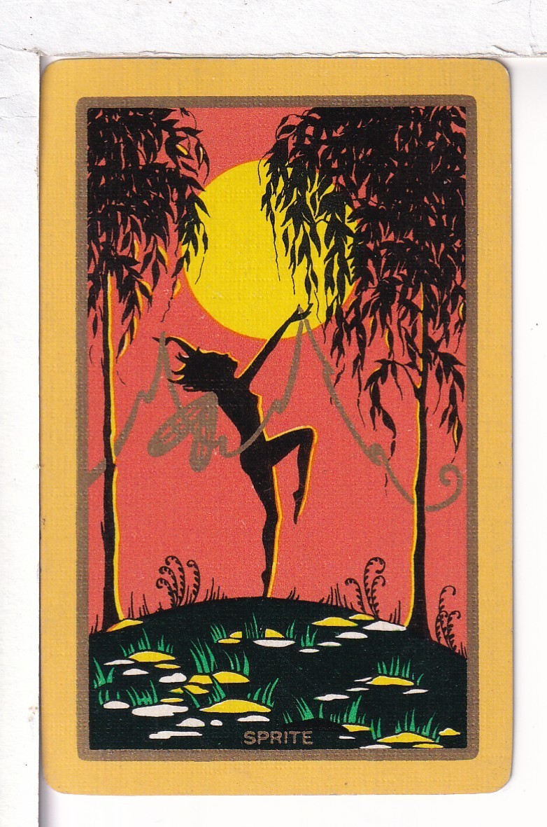 Single Vintage Playing Card U.S. Narrow Named "Sprite" SP-2-1 A