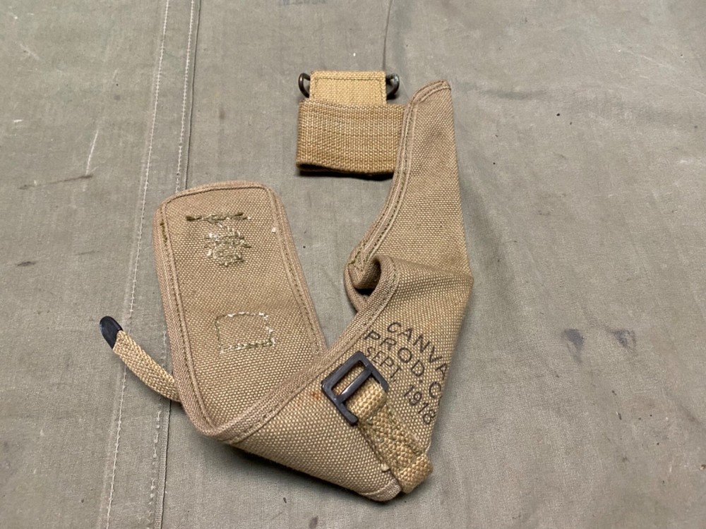 ORIGINAL WWI WWII US ARMY M1917 PICK AXE CARRIER COVER-DATED 1918