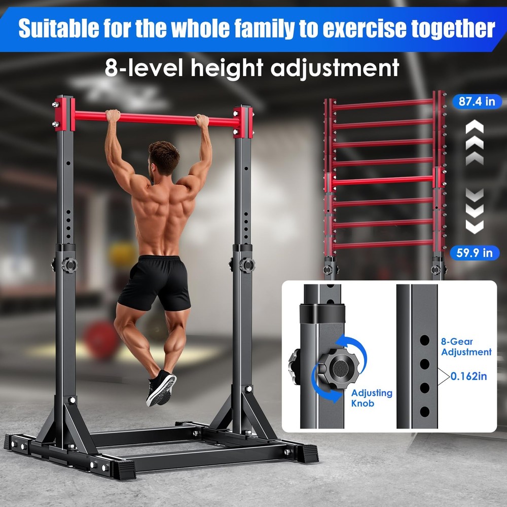 Pull Up Station,Affluent Power Tower Adjustable Pull Up Bar Free Standing, Pu...