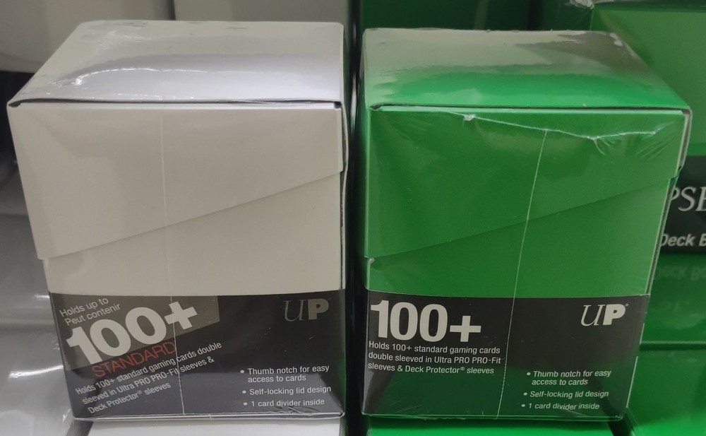 Ultra Pro Eclipse PRO-100+ (lot of 2) GREEN &/or WHITE Deck Box Commander