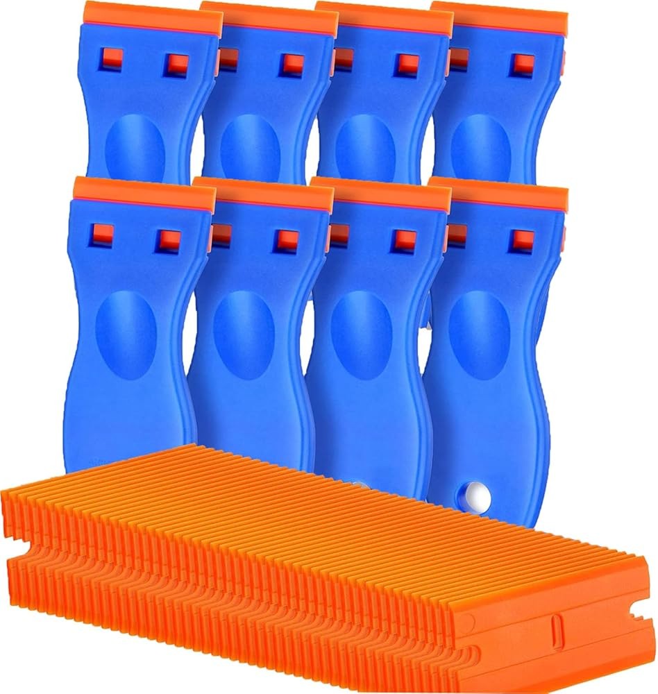 Plastic  Blade Scraper and Blades, Remove Label Decal Tool，