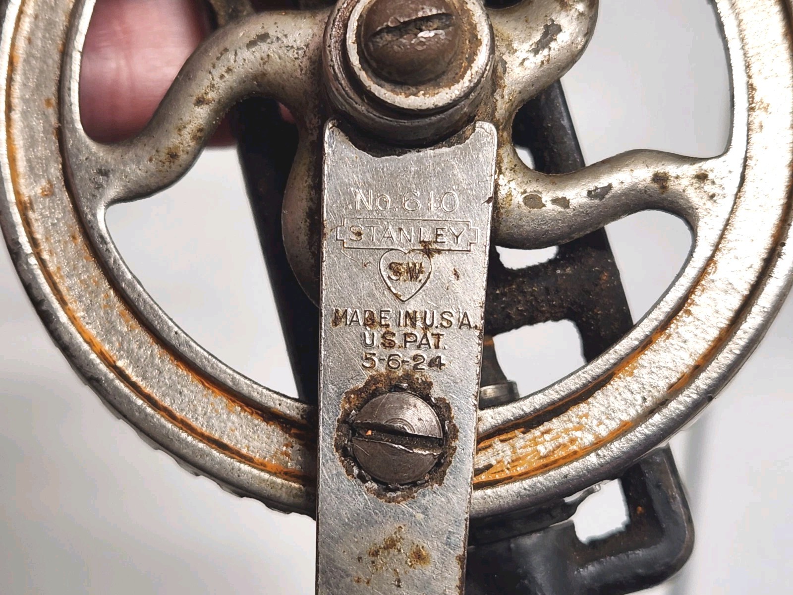 Vintage Stanley Tools No. 610 Pistol Grip Hand Drill (Sweetheart)