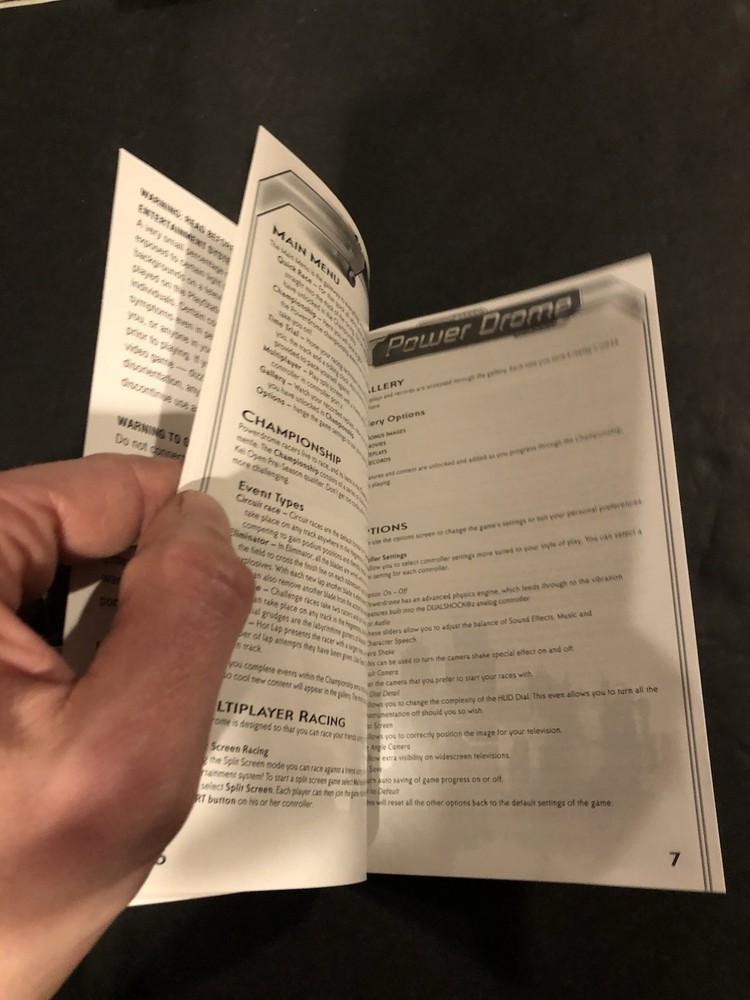 power drome ps2 Manual Only