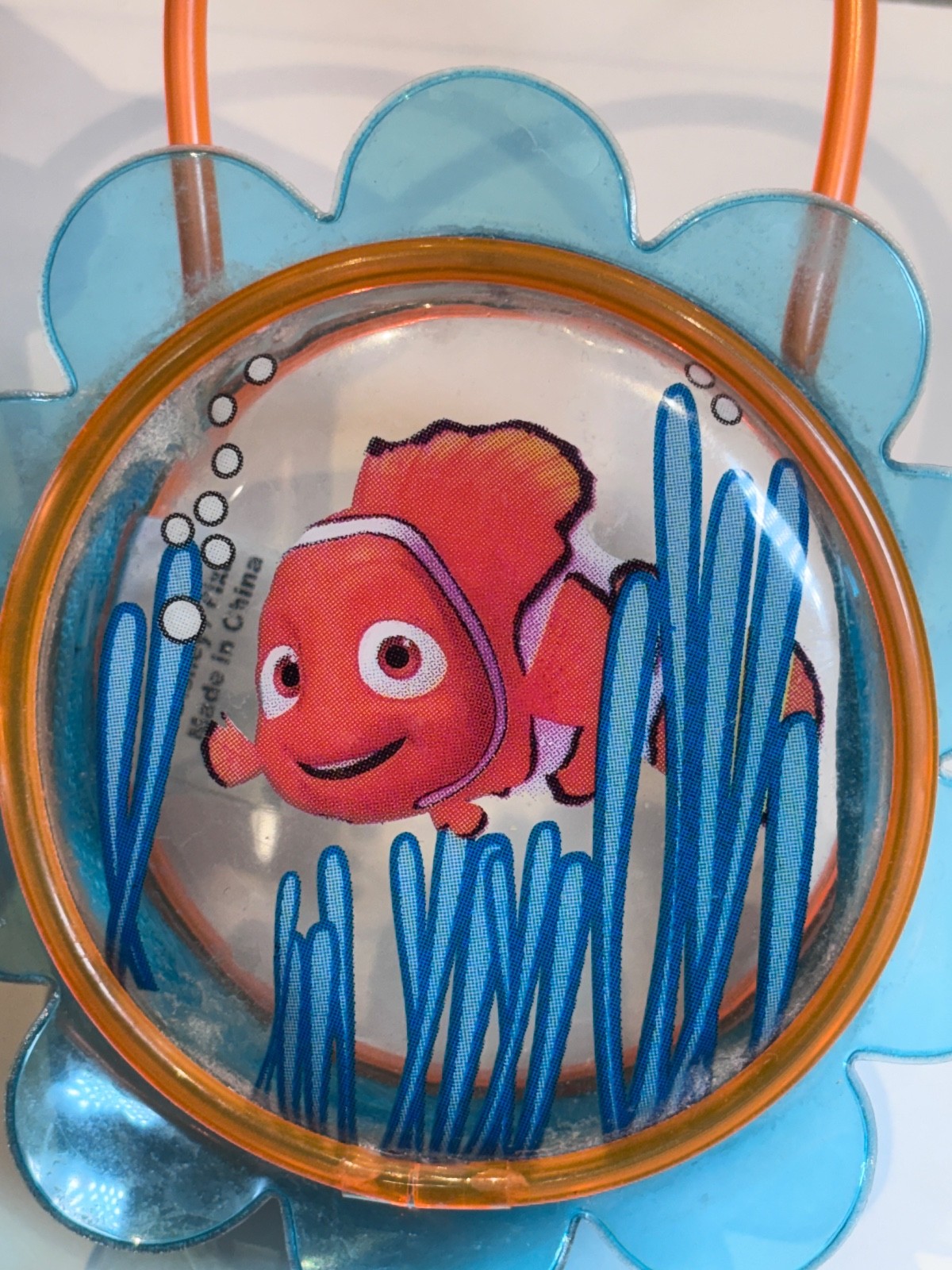 Disney Pixar Finding Nemo Clear Coin Purse Keychain Clip Flower Y2K Vintage RARE