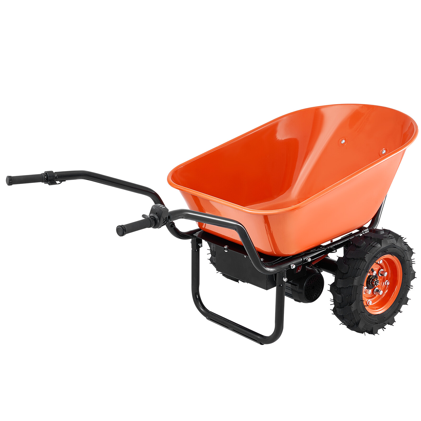 VEVOR Electric Wheelbarrow Cart One Wheel 7 Cu Ft Powered Dump Cart 573 lbs
