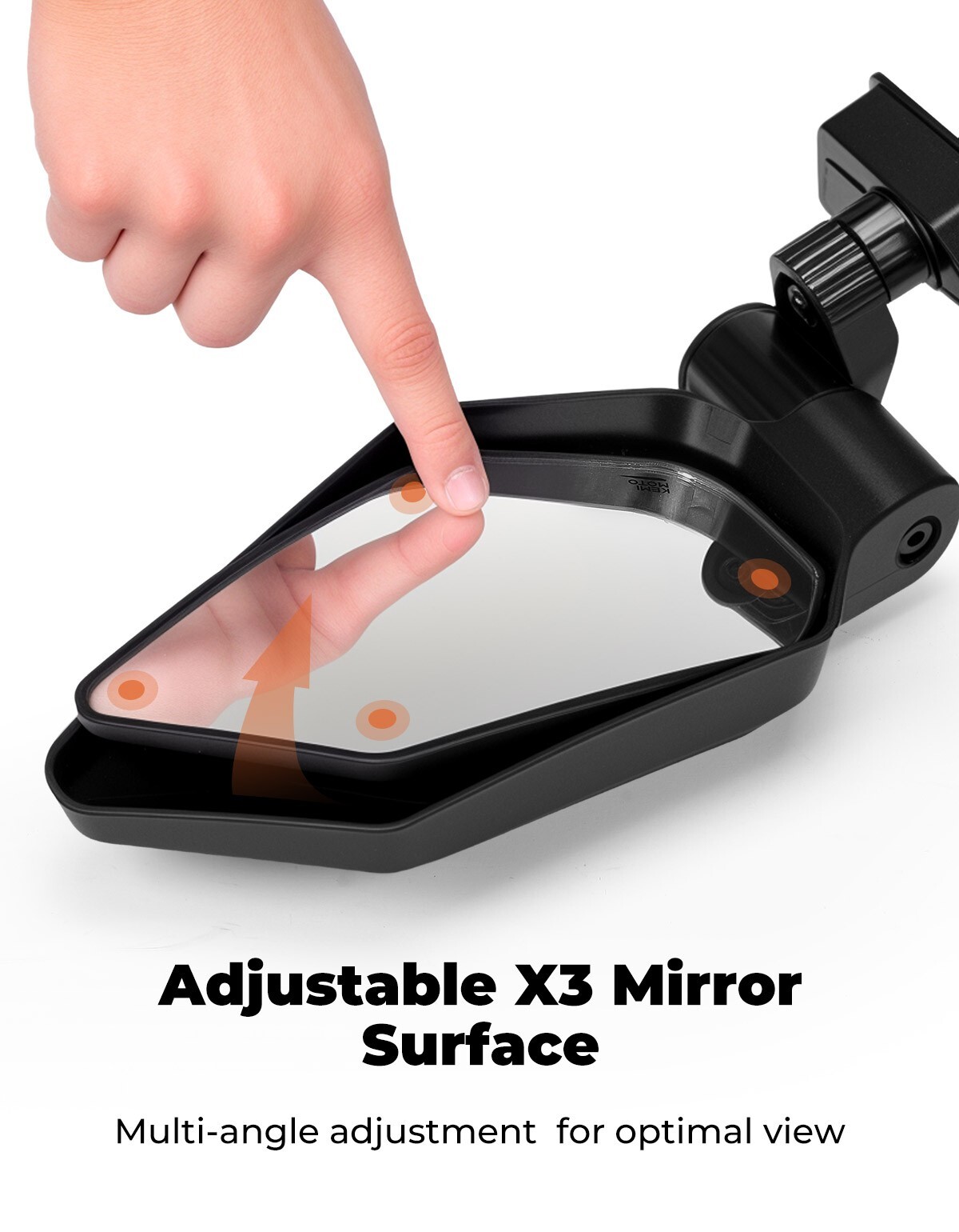 UTV X3 Side Mirrors Spring Back Feature for 2017-2025 Can Am Maverick X3& X3 Max