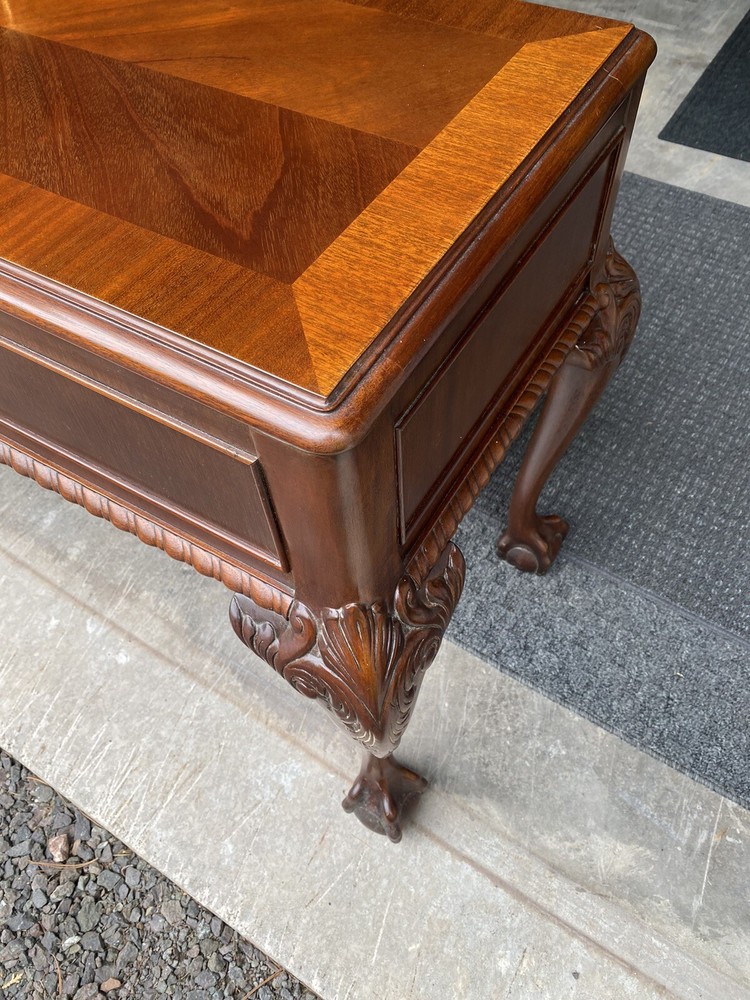 LINK TAYLOR BANDED HEIRLOOM SOLID MAHOGANY CONSOLE TABLE SIDEBOARD