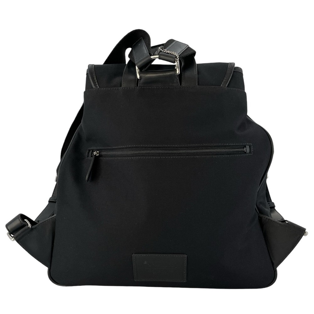 Coach backpack drawstring black nylon large capacity From Japan