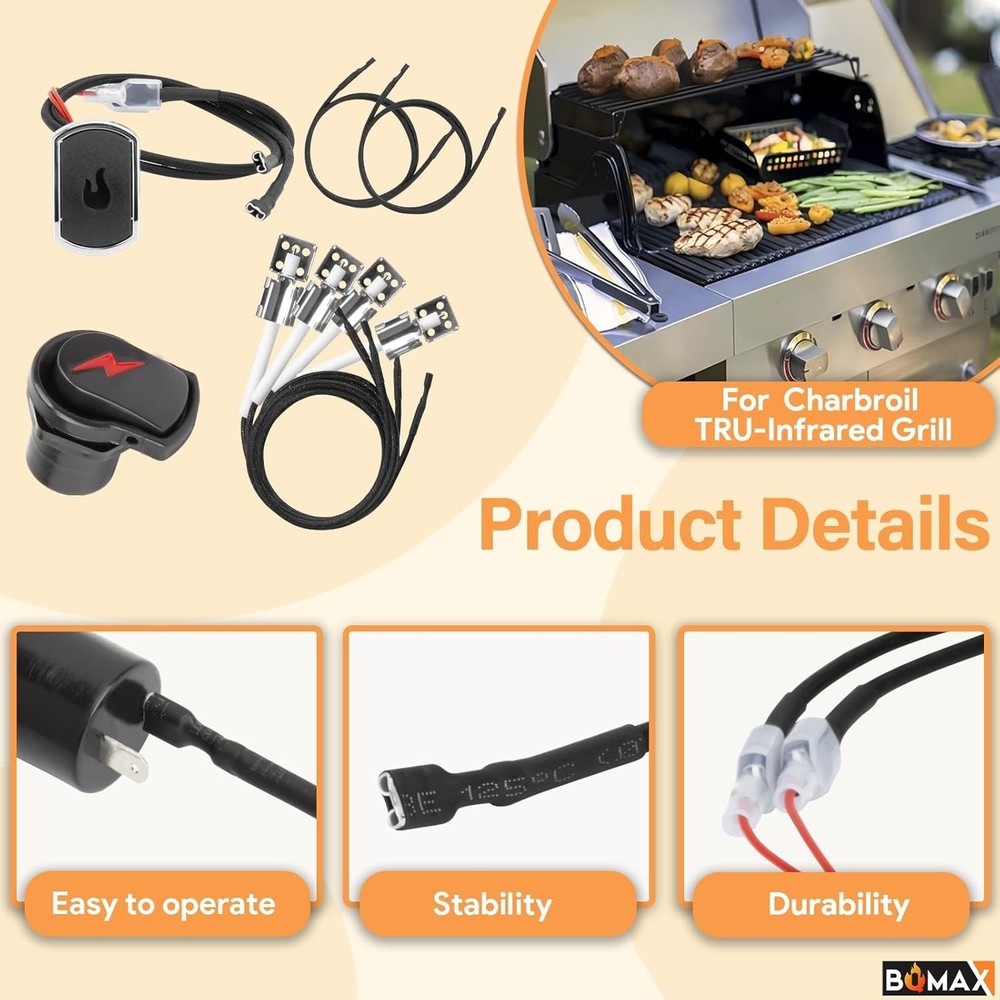 Grill Ignitor Kit Charbroil Replacement New