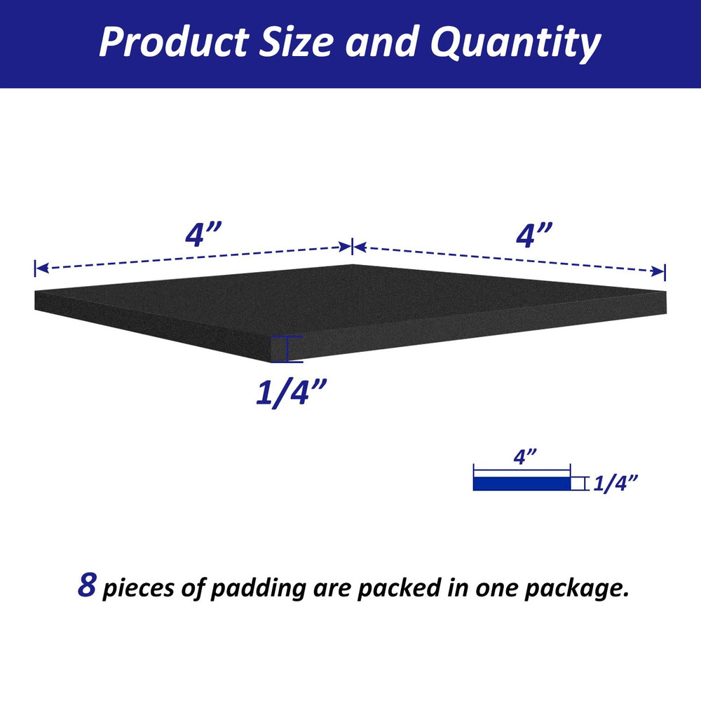 Foam Padding Sheets with Adhesive Backing - 1/4" Thick Self Stick Neoprene Insul