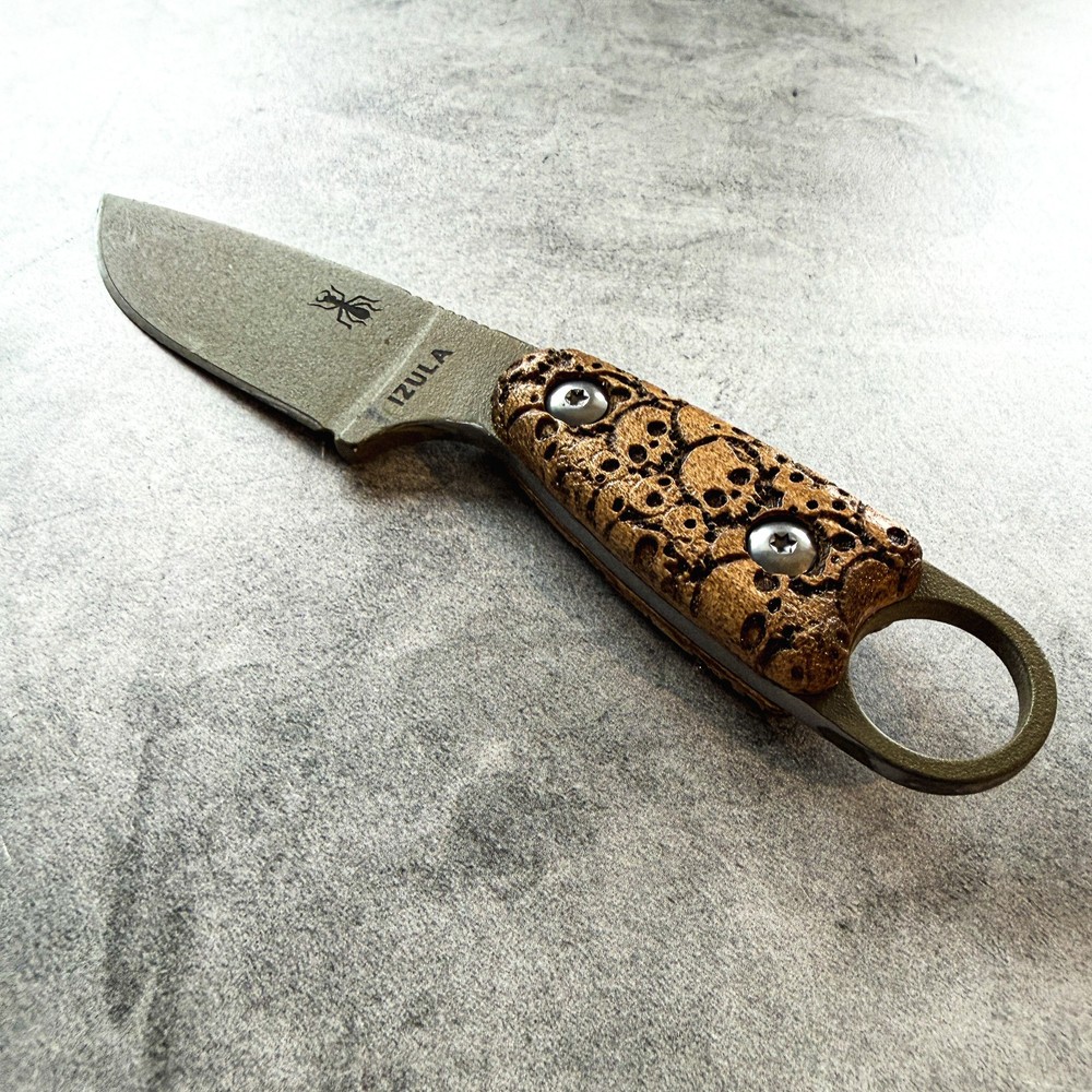 Cryptkeeper scales compatible with ESEE Izula knife Walnut