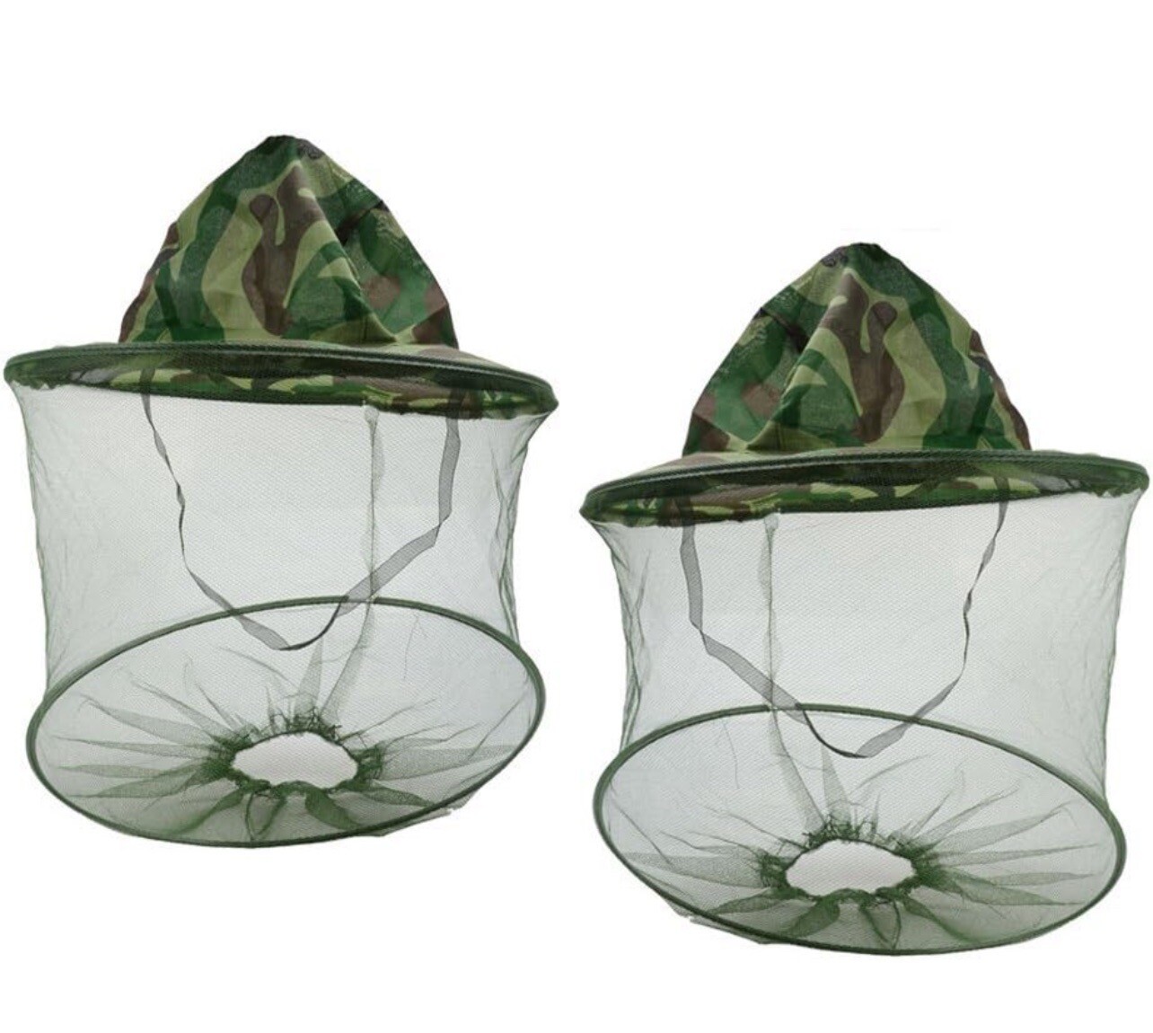 2 Pcs Camouflage Beekeeper Hat with bee veil - Beekeeping protective Hats
