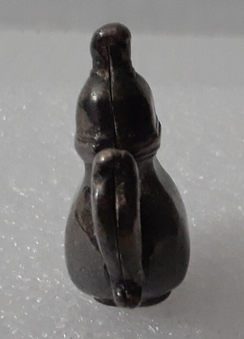 Heavy Vintage Silver-plate not marked Miniature Teapot 1.5 Inches Tall