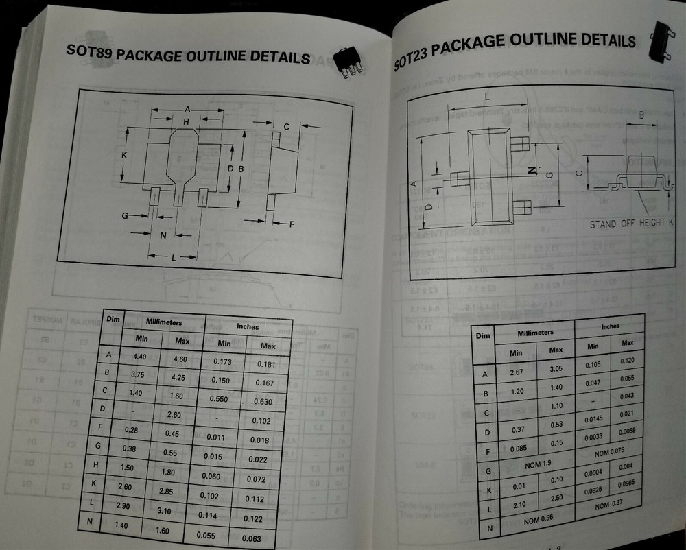 1996 Zetex Semiconductor Book 2 High Performance Surface Mount Devices Data Book