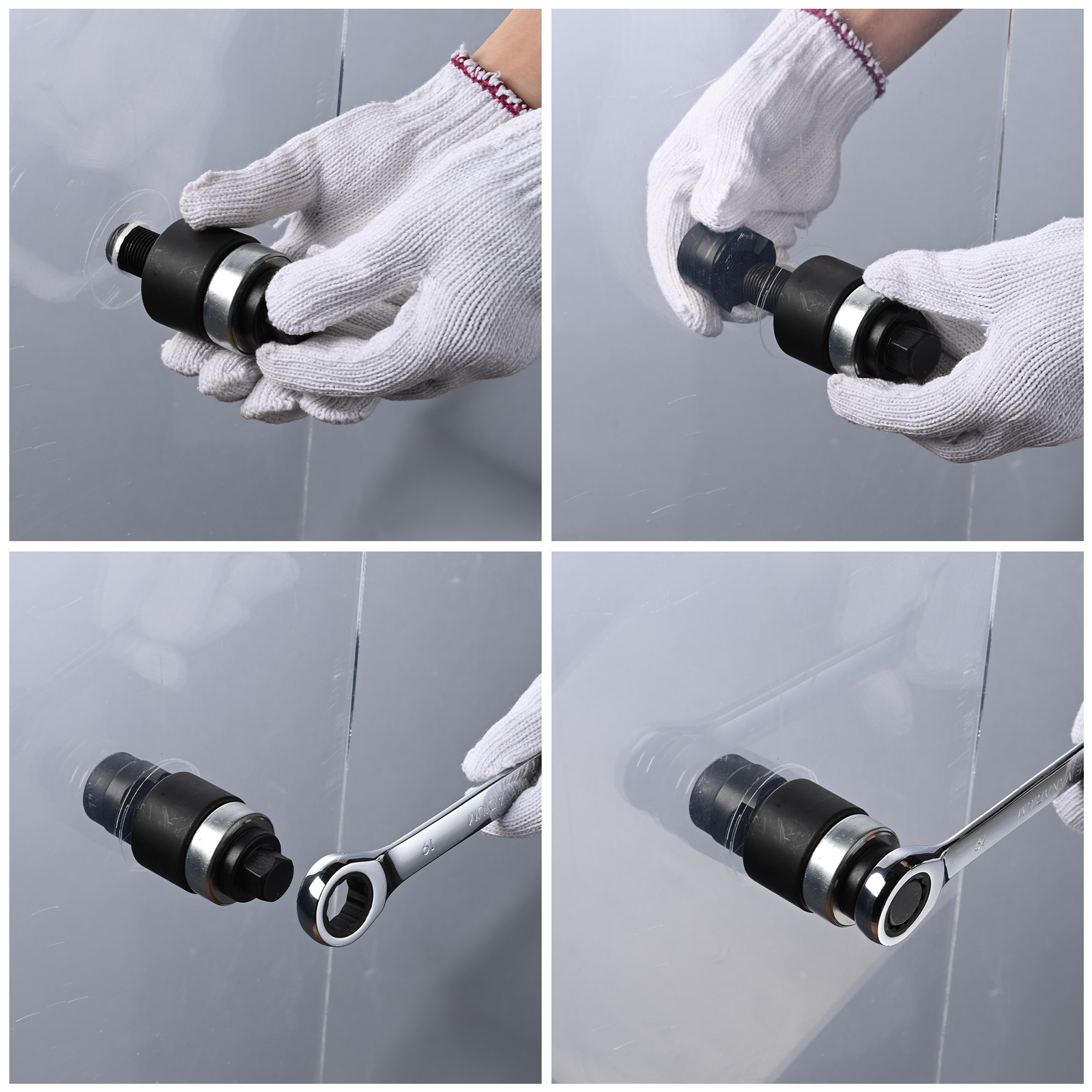 Yescom 6 Ton Manual Knockout Hole Punch Driver Kit 1/2" to 2" 6-Die Conduit