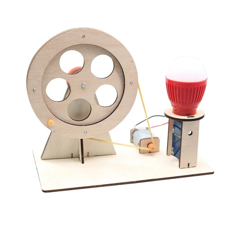 DIY Hand Crank Generator Model Kit Student Physics Experiments Educational Toy