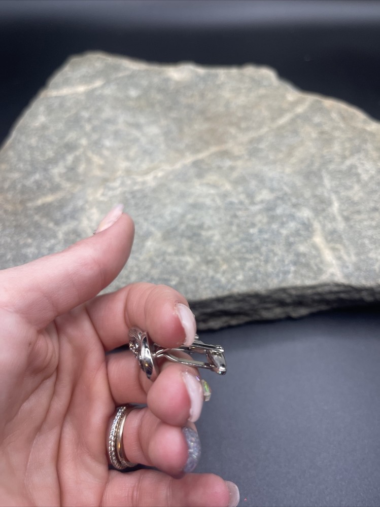 Stunning Vintage Silvertone Cuff links #D836