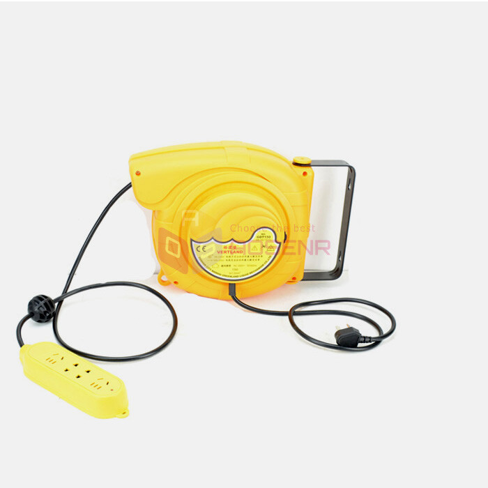 220V Automatic Telescopic Drum Cable Tray Electric Automatic Hose Reel 15M