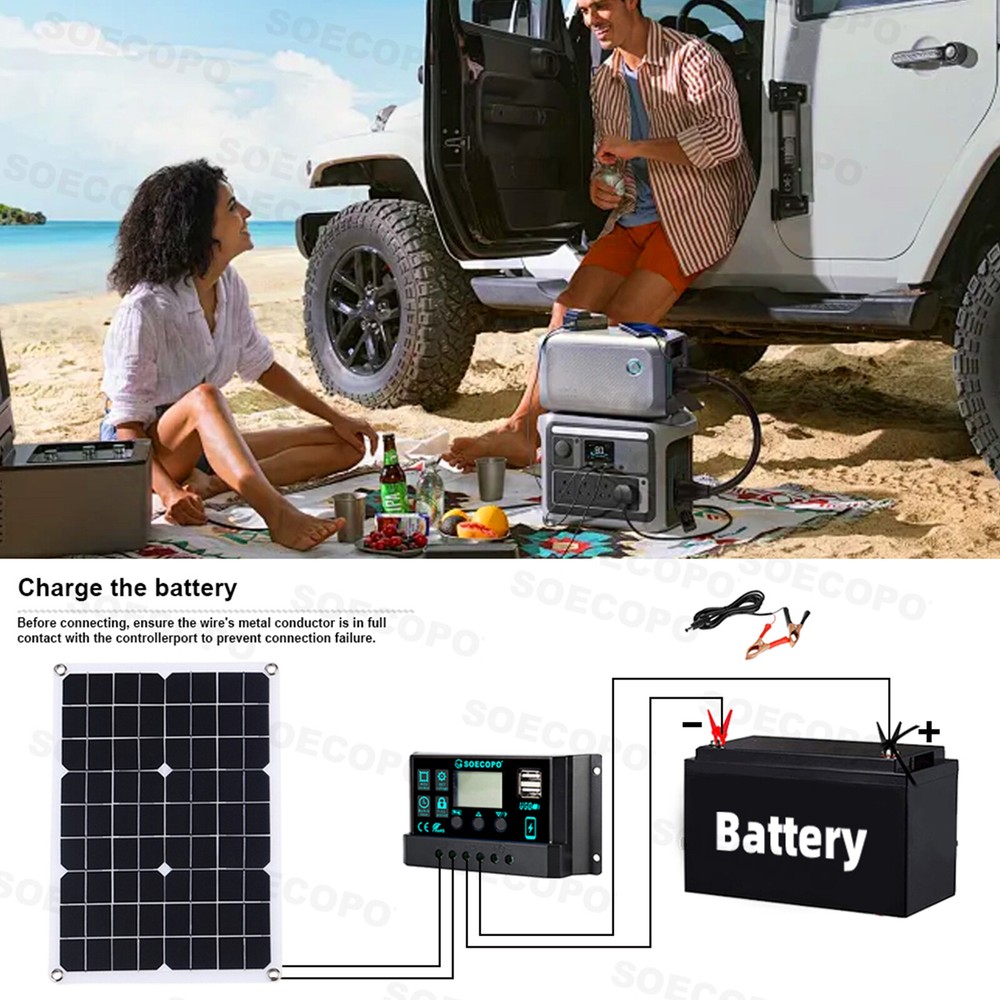8000w 110v Solar Full Kit Inverter 300W Solar Panel Home 100A Controller System