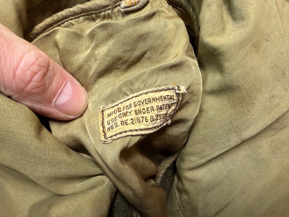 ORIGINAL WWII US ARMY OFFICER WINTER COAT JACKET W/ LINER-SIZE LARGE