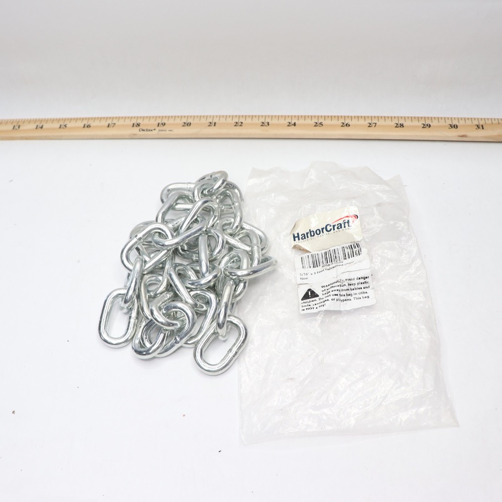 Harbor Craft Galvanized Chain 5/16" x 3'