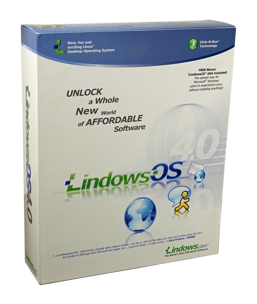 Lindows OS 4.0 - Classic Linux Windows Operating System Software 2003