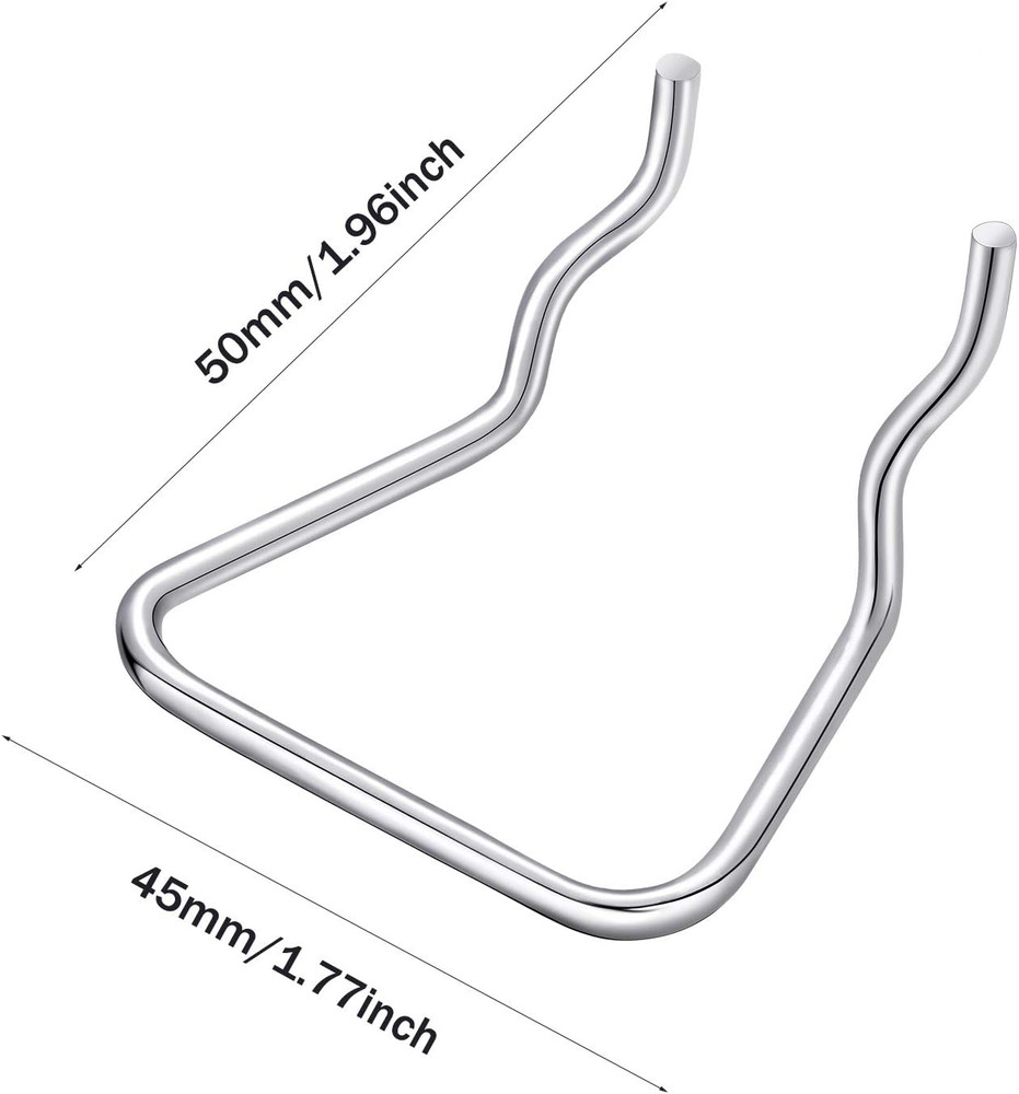 16 Pieces Pegboard Plier Holders, Stainless Steel Double Loop Pegboard Hooks Acc