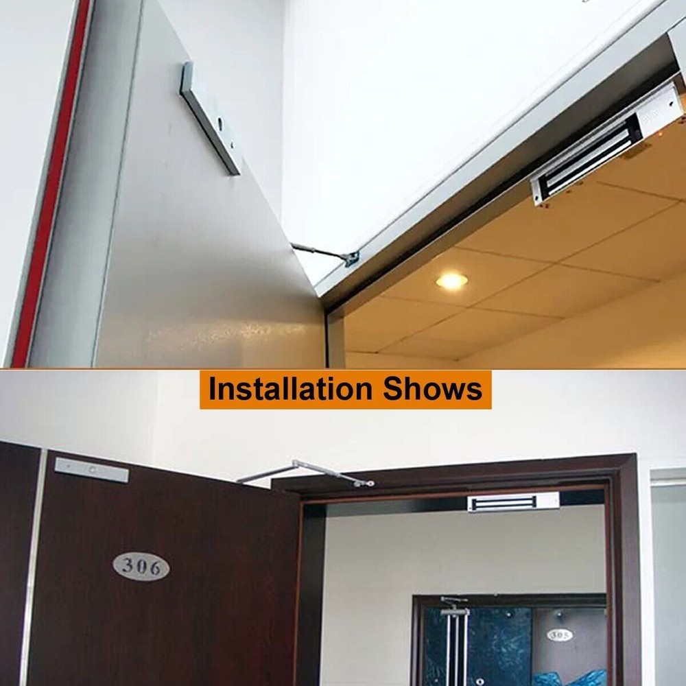 Electric Magnetic Door Lock Kit with 2 Remote Controls Access Control System