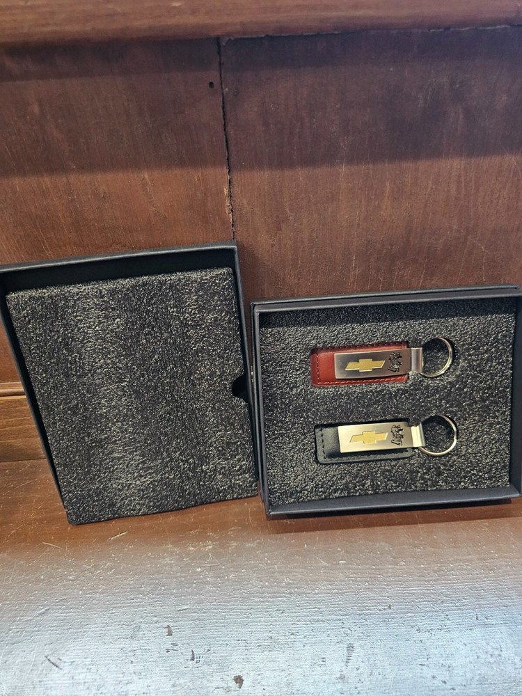 Chevrolet Keychain Pair in a case.